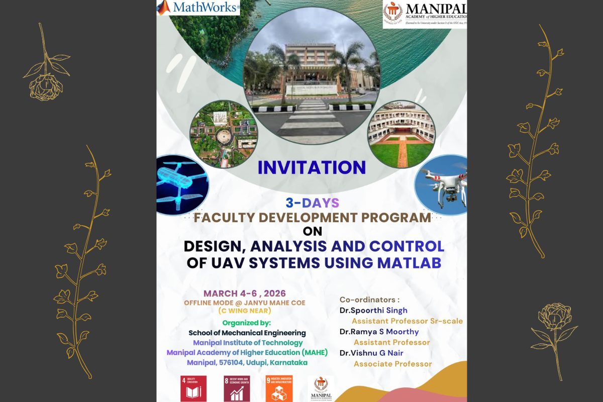 Three-Day FDP on UAV Systems Using MATLAB at MIT Manipal