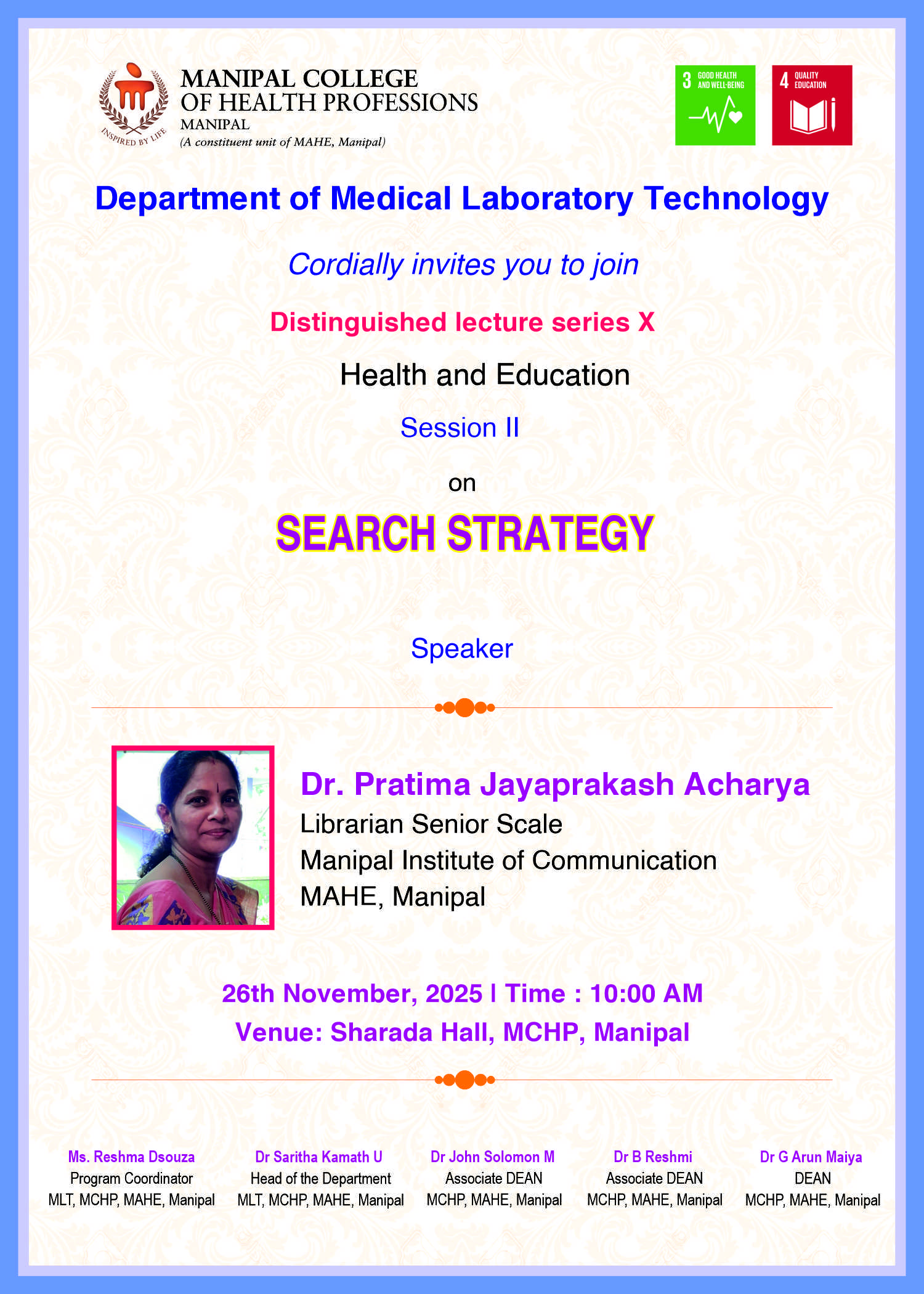 Distinguished Lecture Series X